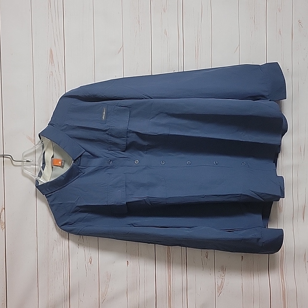 EDDIE Bauer UPF Field Guide Long Sleeve Button Front Shirt Size 2X